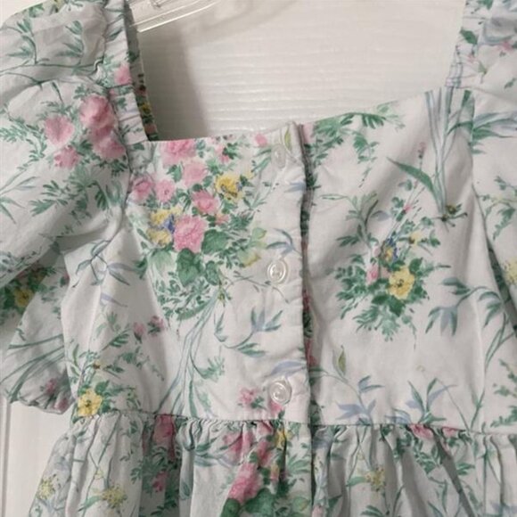 Janie and Jack Floral Bubble Sleeve Peplum Top - Picture 5 of 9